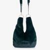 Ladies 'Dark Green Fur Handbag - Accessories