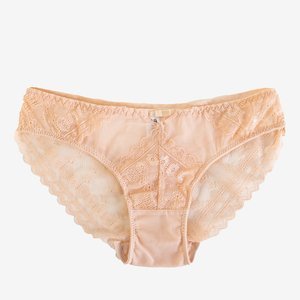 Ladies' beige lace panties - Underwear