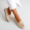Ladies 'beige moccasins with cubic zirconias Cyliua - Footwear