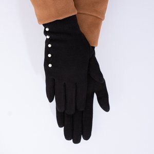 Ladies 'black gloves with pearls - Gloves