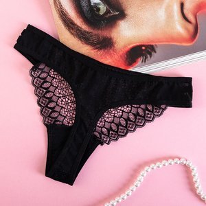 Ladies 'black lace thong - Underwear