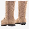 Light brown women's boots with flat heels Melano - Shoes