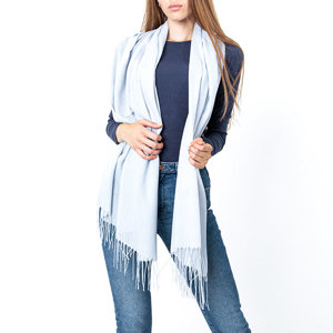Light gray ladies 'plain scarf - Accessories