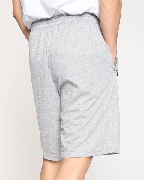 Light gray men's sweat shorts - Clothing