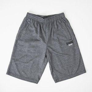 Light gray men's sweat shorts with pockets - Clothing