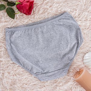 Light gray women's PLUS SIZE panties - Underwear