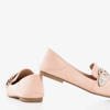 Light pink loafers with decorative Kedra buckle - Footwear
