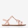 Light pink sandals with fringes Minikria - Footwear 1