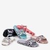 Light pink women's slippers with a unicorn Vienradzis motif - Footwear 1