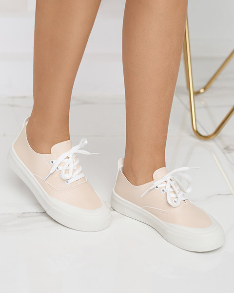 Lorino women's beige sneakers - Footwear