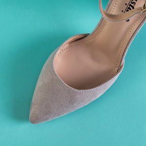 Luxuriance Women's Grey Stiletto pumps - Footwear