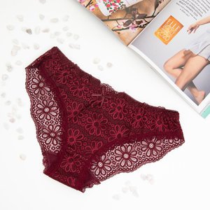 Maroon lace panties - Underwear