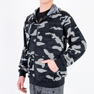 Men's black camo sweatshirt - Clothing