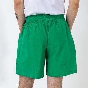 Men's green shorts with pockets - Clothing