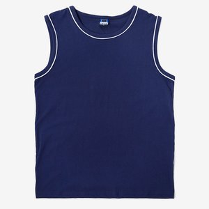 Men's navy sleeveless shirt - Clothing