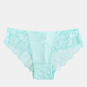 Mint panties with lace for women - Underwear