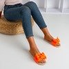 Neon orange slippers with a Masmalla bow - Footwear