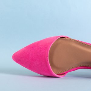 Neon pink women's ballerinas with flat heel Dilerma - Footwear