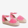 Neon - pink women's espadrilles on the Maritel platform - Footwear