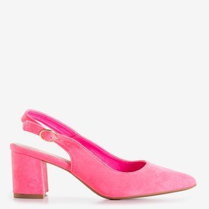 Neon pink women's sandals on the Siofra post - Footwear
