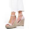 OUTLET Beige high wedge sandals Carrie - Shoes