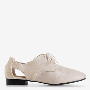 OUTLET Beige women's shoes with Fairy cut-outs - Footwear