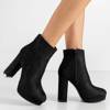 OUTLET Black women's boots on the Pilas post - Footwear