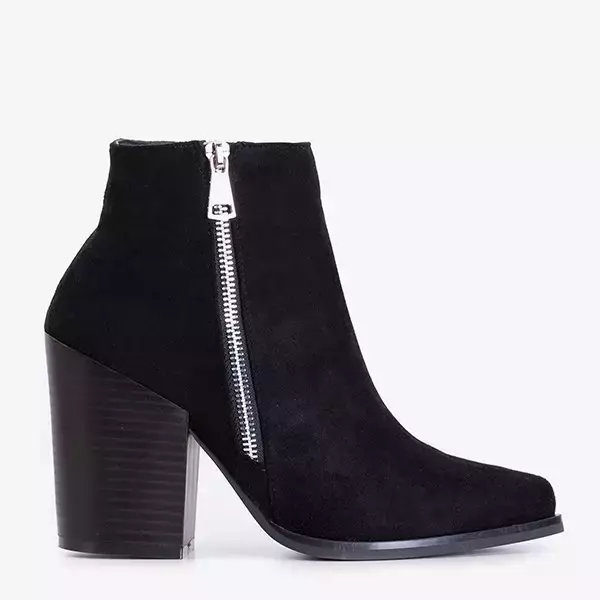 OUTLET Black women's boots on the post Maryana - Footwear