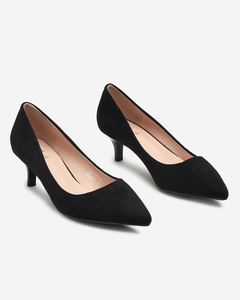 OUTLET Black women's pumps on a low heel Ikerina - Shoes