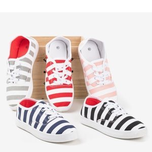 OUTLET Black women's sneakers with stripes Anchor - Footwear