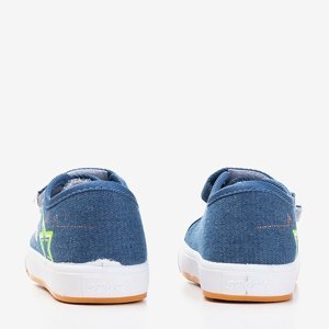 OUTLET Blue boys' sneakers with Fielemi decorations - Footwear