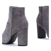 OUTLET Gray boots with shirring on the post Ruby - Shoes