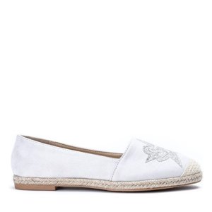 OUTLET Gray espadrilles with a Borneo patch - Shoes