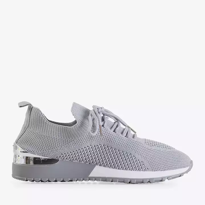 OUTLET Gray women's sports shoes from Buer - Footwear