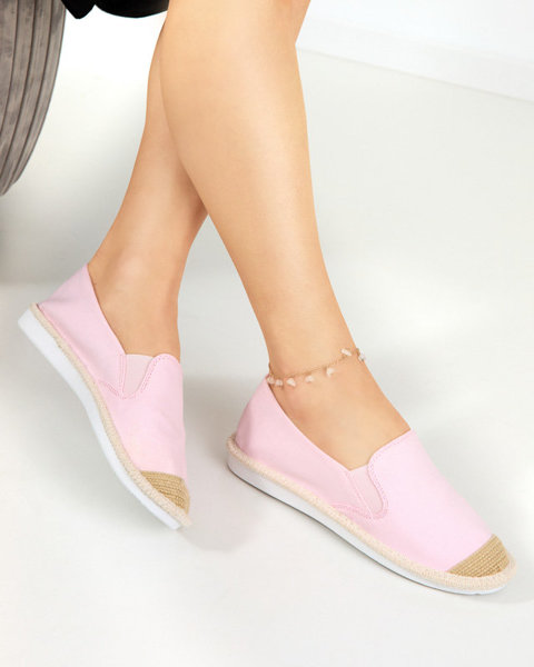 OUTLET Light pink women's espadrilles Joll - Footwear