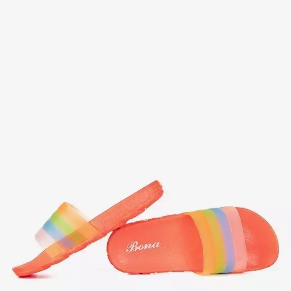 OUTLET Neon orange women's Florinda slippers - Footwear