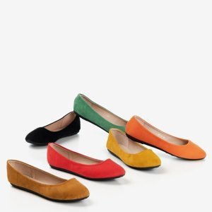 OUTLET Orange eco-suede Marius women's ballerinas - Shoes