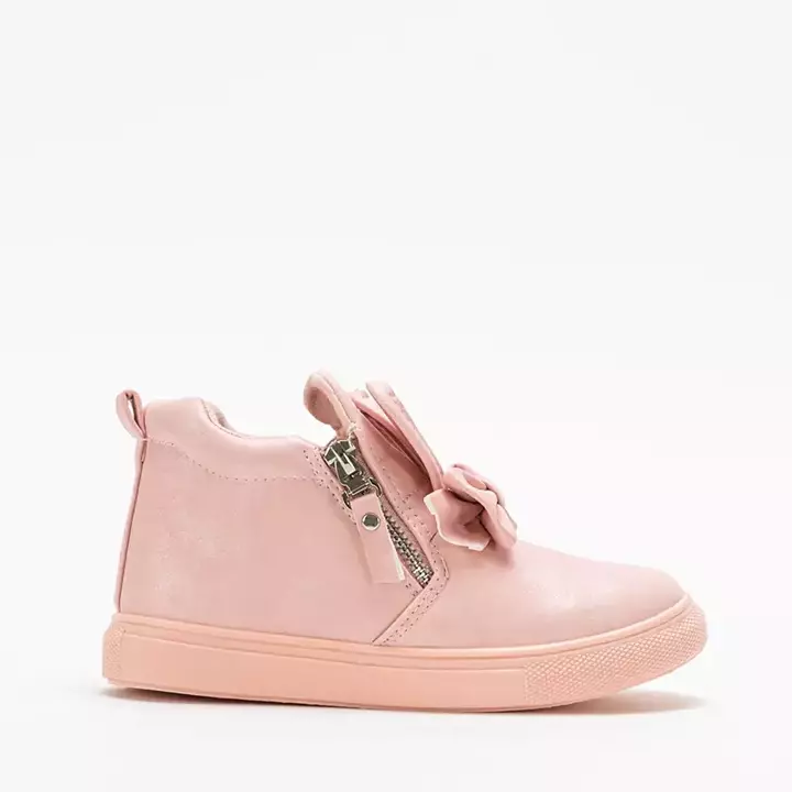 OUTLET Pink children's sneakers with a Lolila bow - Footwear