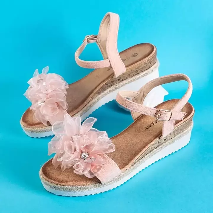 OUTLET Pink women's Adelaq platform sandals - Footwear