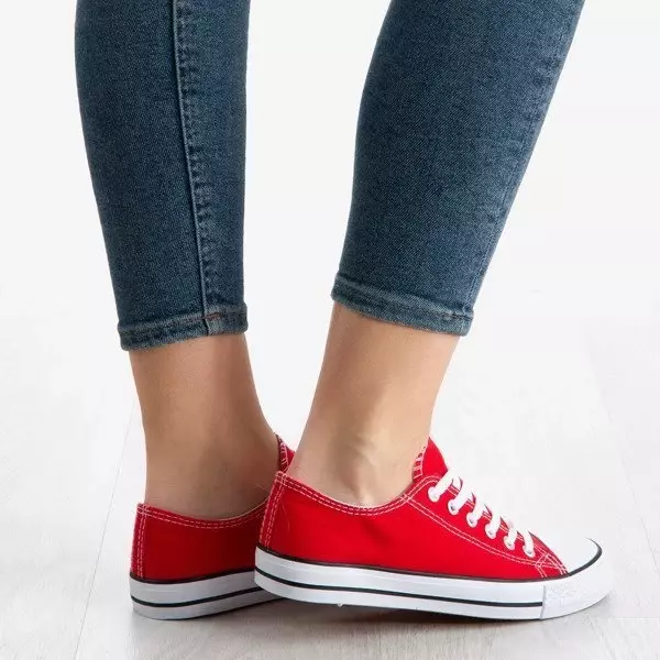 OUTLET Red Noenoes women's sneakers - Footwear