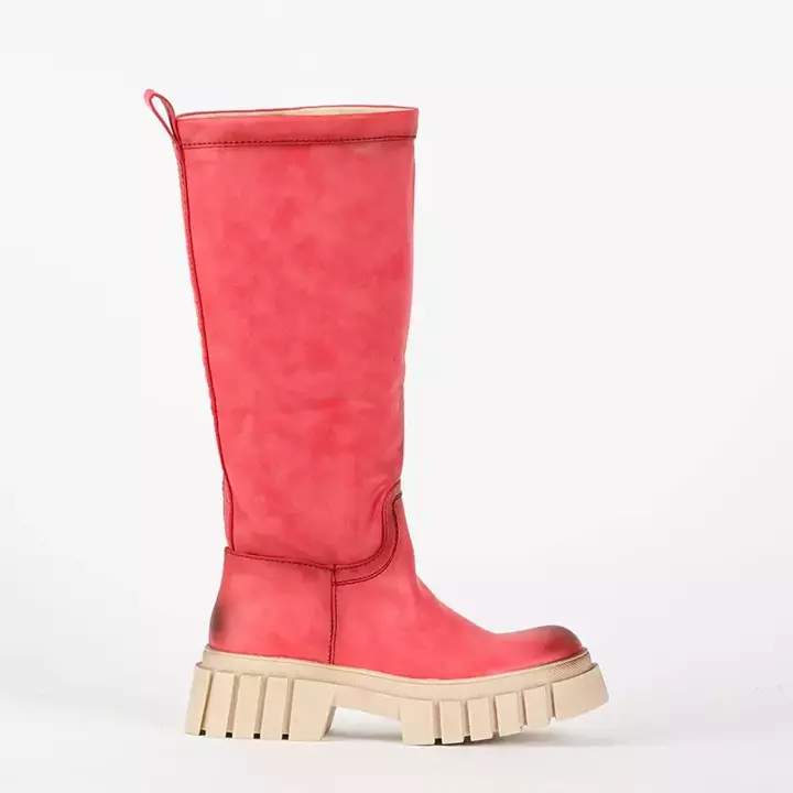 OUTLET Red women's Astaroth mid-calf boots - Shoes