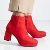 OUTLET Red women's boots on the Calida post - Footwear