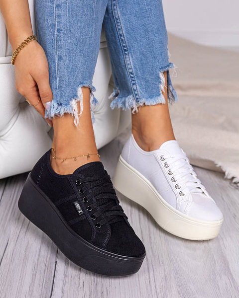 OUTLET White and ecru sports sneakers on the Darru-Footwear platform