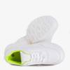 OUTLET White and yellow women's sneakers with a thick sole Free And Young - Footwear