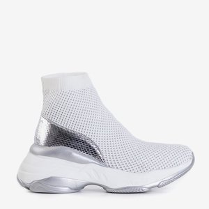 OUTLET White high-top sports shoes from Lupine - Footwear
