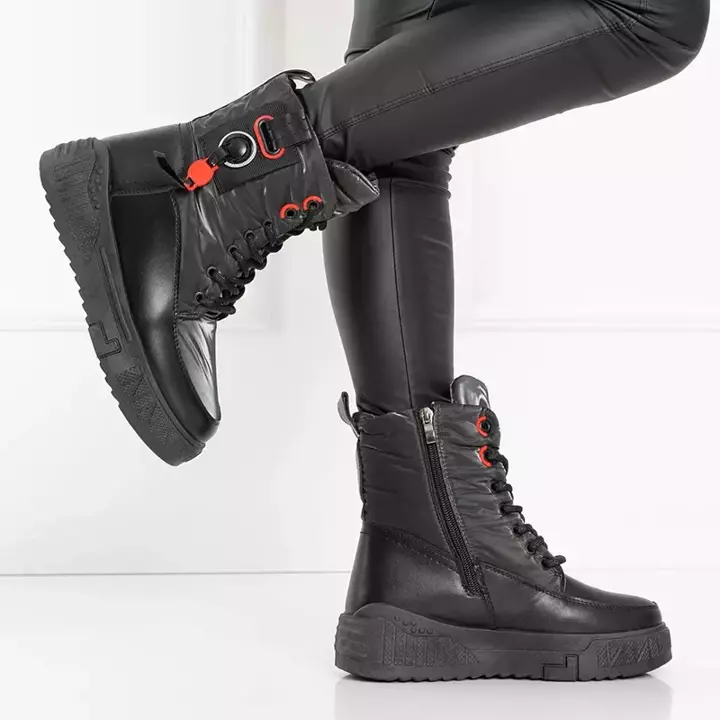 OUTLET Women's black snow boots Nakasha - Footwear