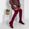 OUTLET Women's burgundy boots Ena - Footwear