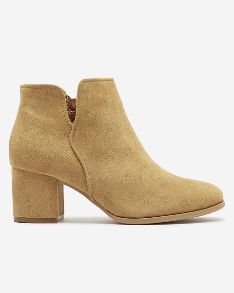 OUTLET Women's eco-suede boots in camel Frenas - Footwear