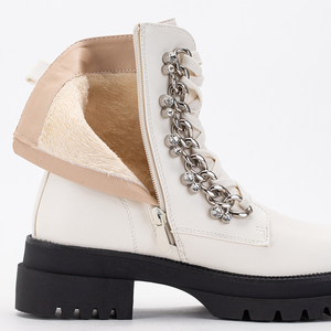 Ollier white eco-leather women's bags - Footwear