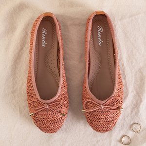 Orange Wewo women's woven ballerinas - Footwear